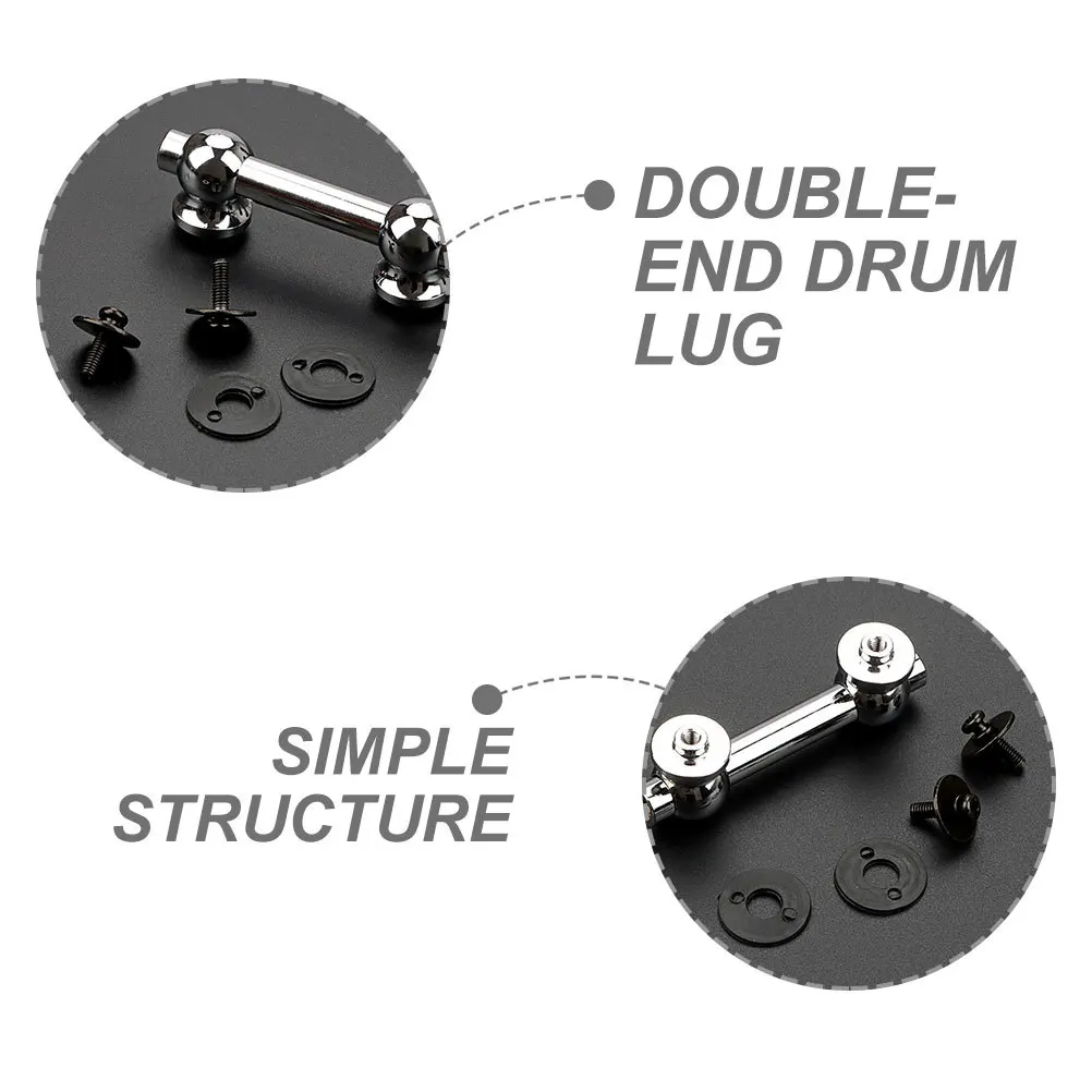 

Snare Lugs Drum Dual- End Replacement with Screws Double-end Alloy Premium Dual-end