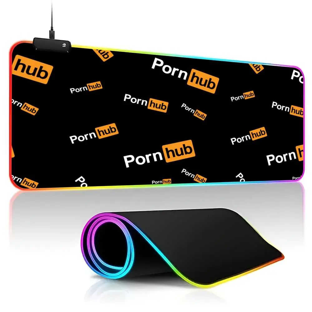 P-Porn-hubs-Tumble-P-Pornhubs Mouse Pad Gamer RGB Deskmat Keyboard Mat Gaming Laptops LED Mousepad Desk Protector Anime Mause Ma