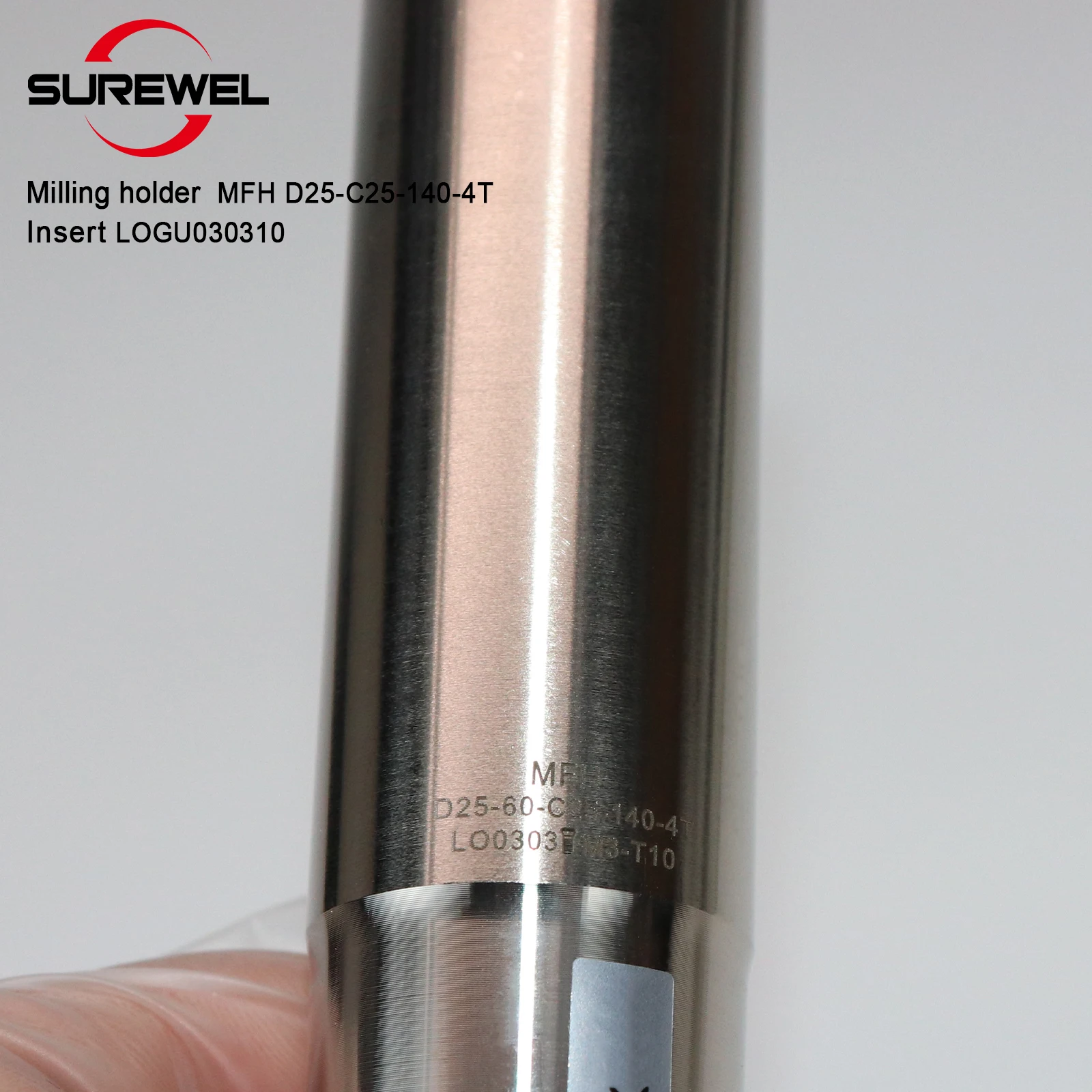 SUREWEL MFH03R CNC tool Milling Cutteer Holder, Hi feed milling cutting head, quick feed shank, can hold inserts LOGU030310