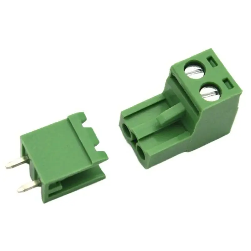 10 sets ht5.08 2pin Terminal plug type straight pin 300V 10A 5.08mm pitch connector pcb screw terminal block