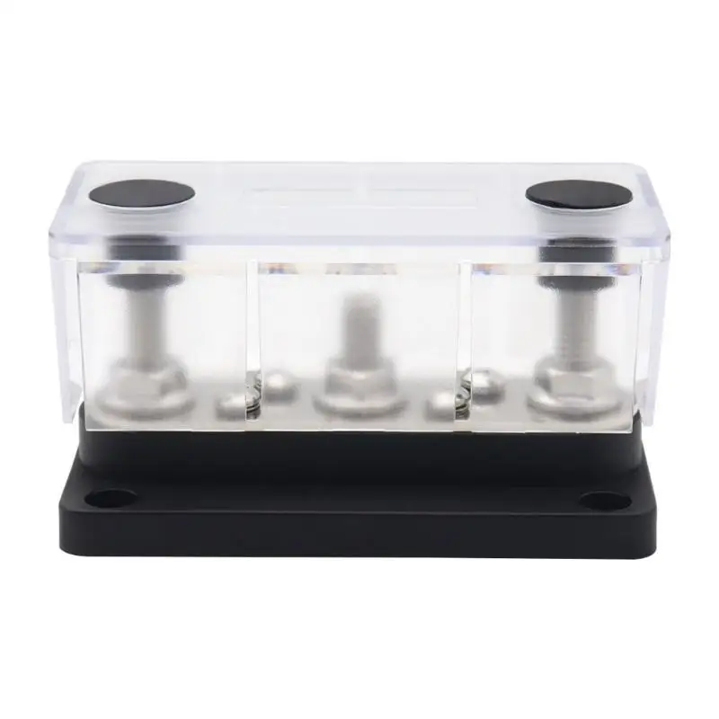 

02DE 48V Power Distribution Block 150A Bus Bar Terminal Block with Cover 3x 5/16"