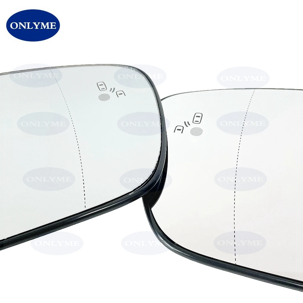Convex Heated Wide Angle View Car Mirror Glass With Blind Spot Warning For 11th Honda Civic 2022 2023 2024