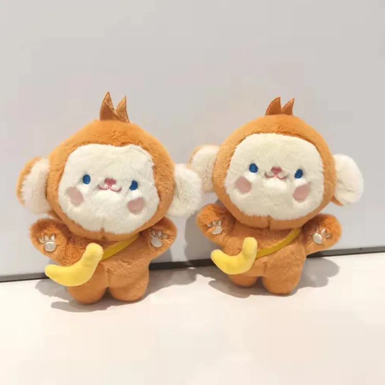 

New monkey pendant creative keychain plush lovely doll funny decorate stuffed soft sweet birthday christmase fashione gift