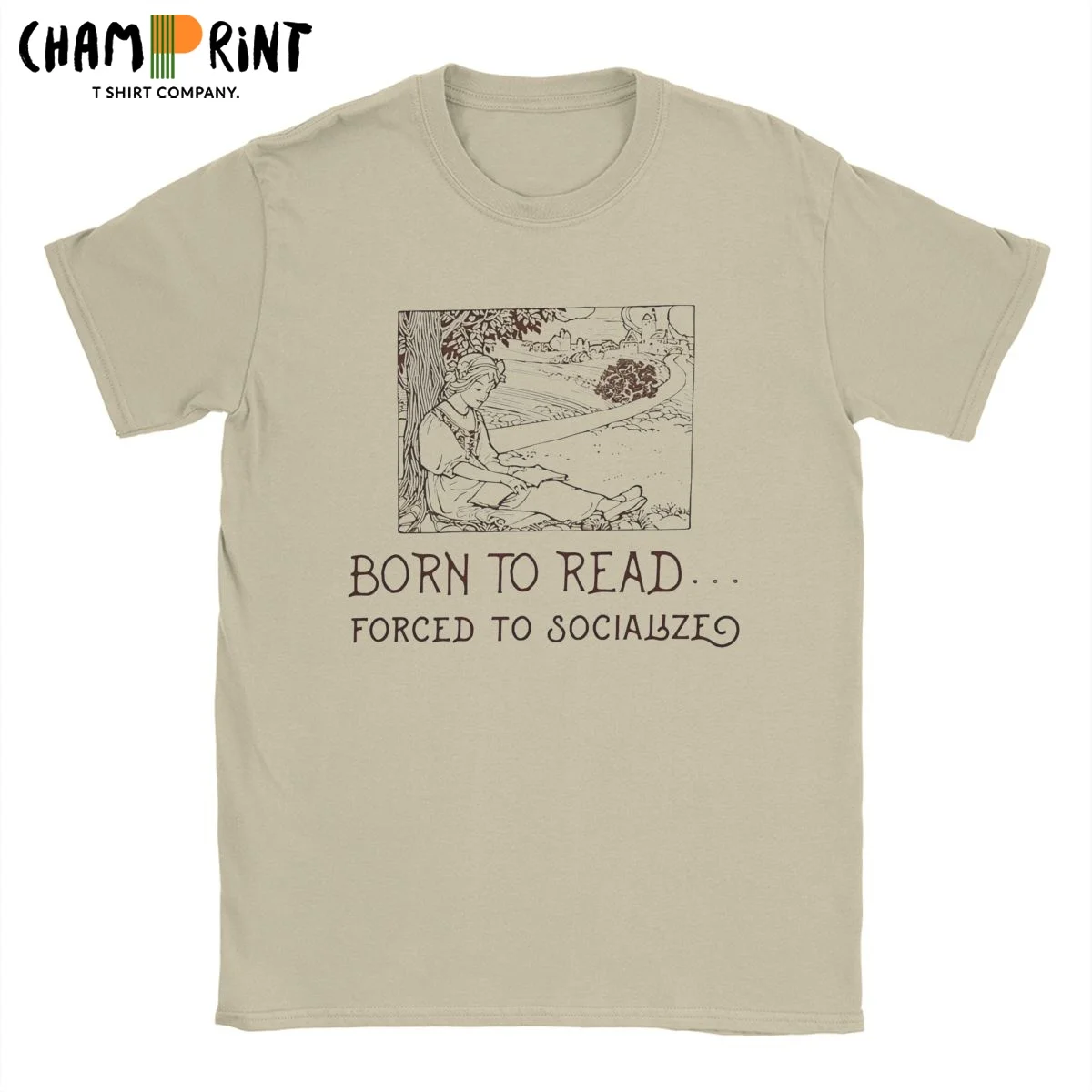 Men Born To Read Book Lovers T Shirts Bibliophile Bookish Pure Cotton Clothing Novelty Short Sleeve O Neck Tee Shirt  T-Shirts