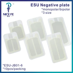 10pcs ESU Negative plate High Frequency Surgical unipolar bipolar Neutral dispersed circuit electrode Multi Size Adult Child