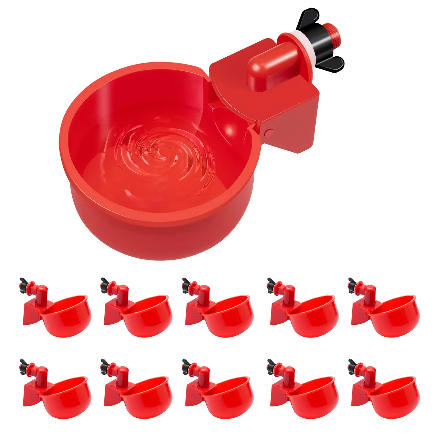 

5/10 PCS Automatic Poultry Chicken Drinker Chicken Waterer Chicken Hanging Water Cups Chicken Coop Accessories