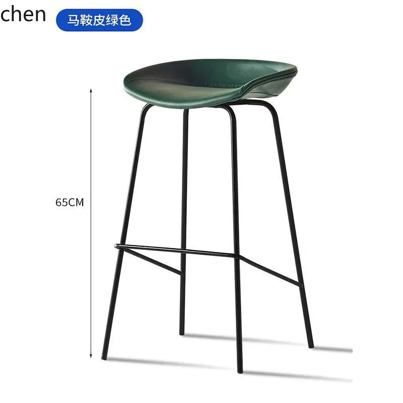 ZML High-End Backrest Bar Chair Iron Art High-End Island Chair Balcony