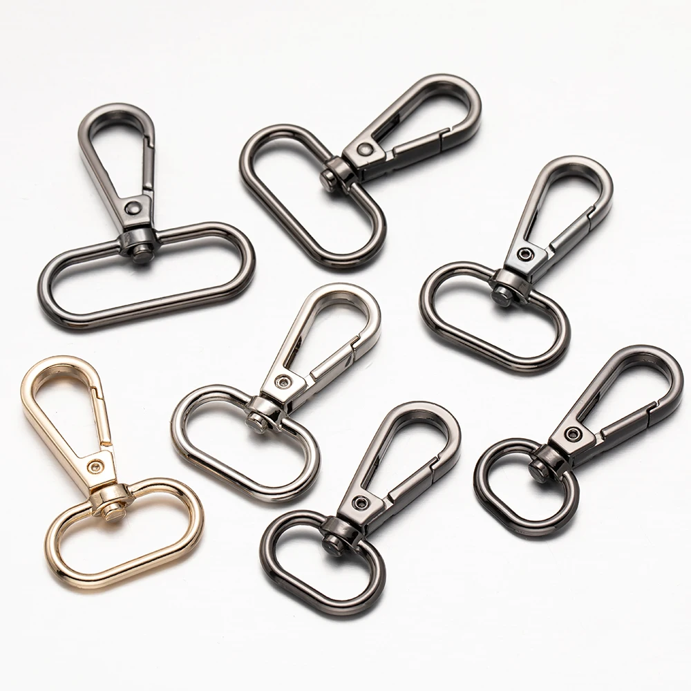 5pcs 14/16/20/25/32/38mm Swivel Lobster Clasp Keychains Closure For Rotating Hook Key Fob Carabiner Bag Making Supplies Crafts