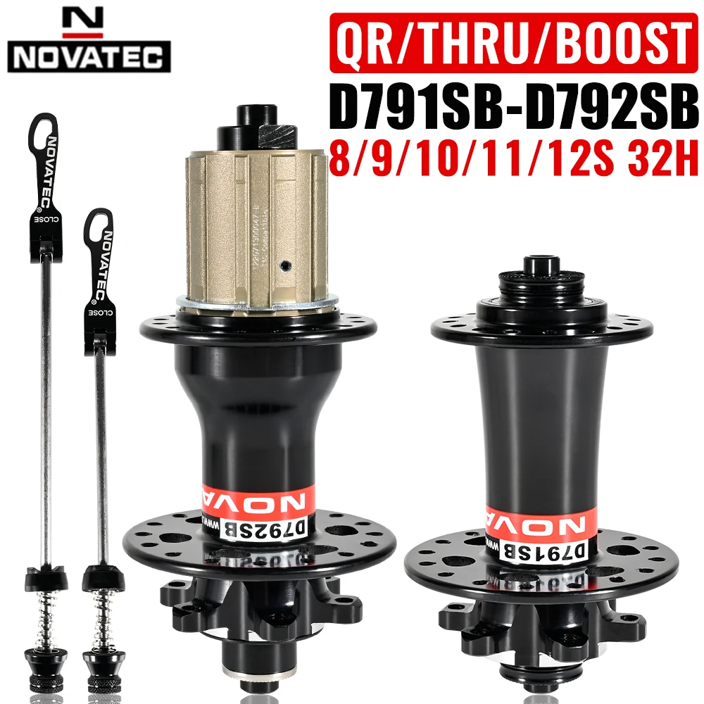 NOVATEC D791SB/D792SB Bicycle Hubs – Quick Release & Thru Axle BOOST 24/28/32 Hole for Shimano HG 8/9/10/11/12Speed MTB Bike Hub