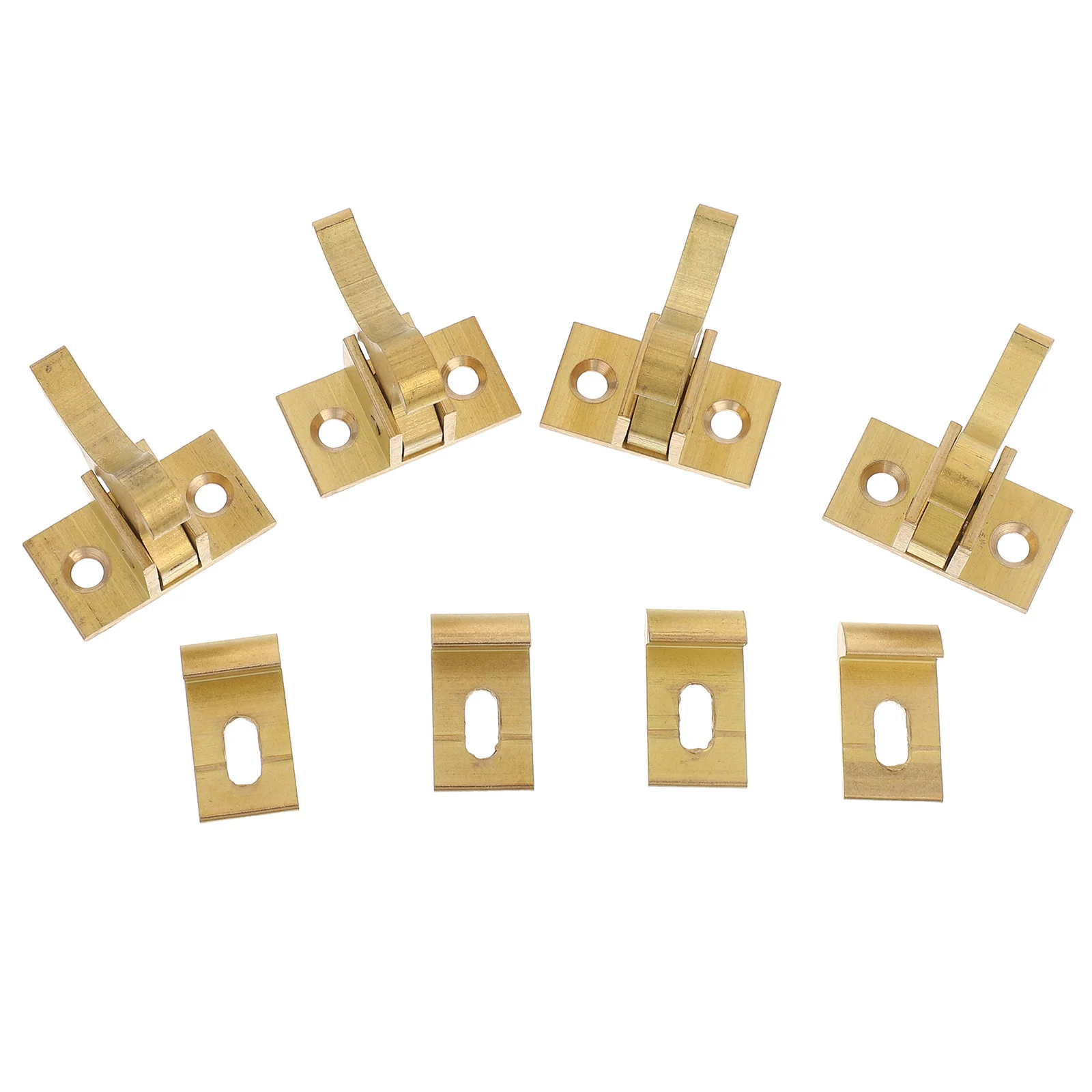 

4Pcs Brass Anti-Theft Window Lock Bird Style Spring Latch Pin Sliding Door Catch Heavy Duty Security Bolt Latch