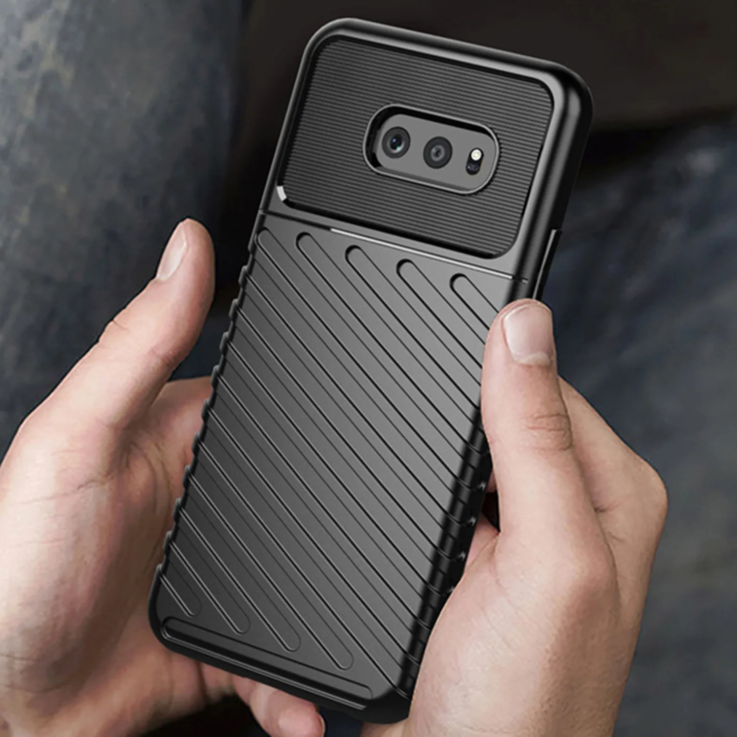 For LG V50S Thinq Luxury Thunder Case Shockproof Silicone Back Cover for lg g8x thinq Fashion Mobile Shell Coque Fundas