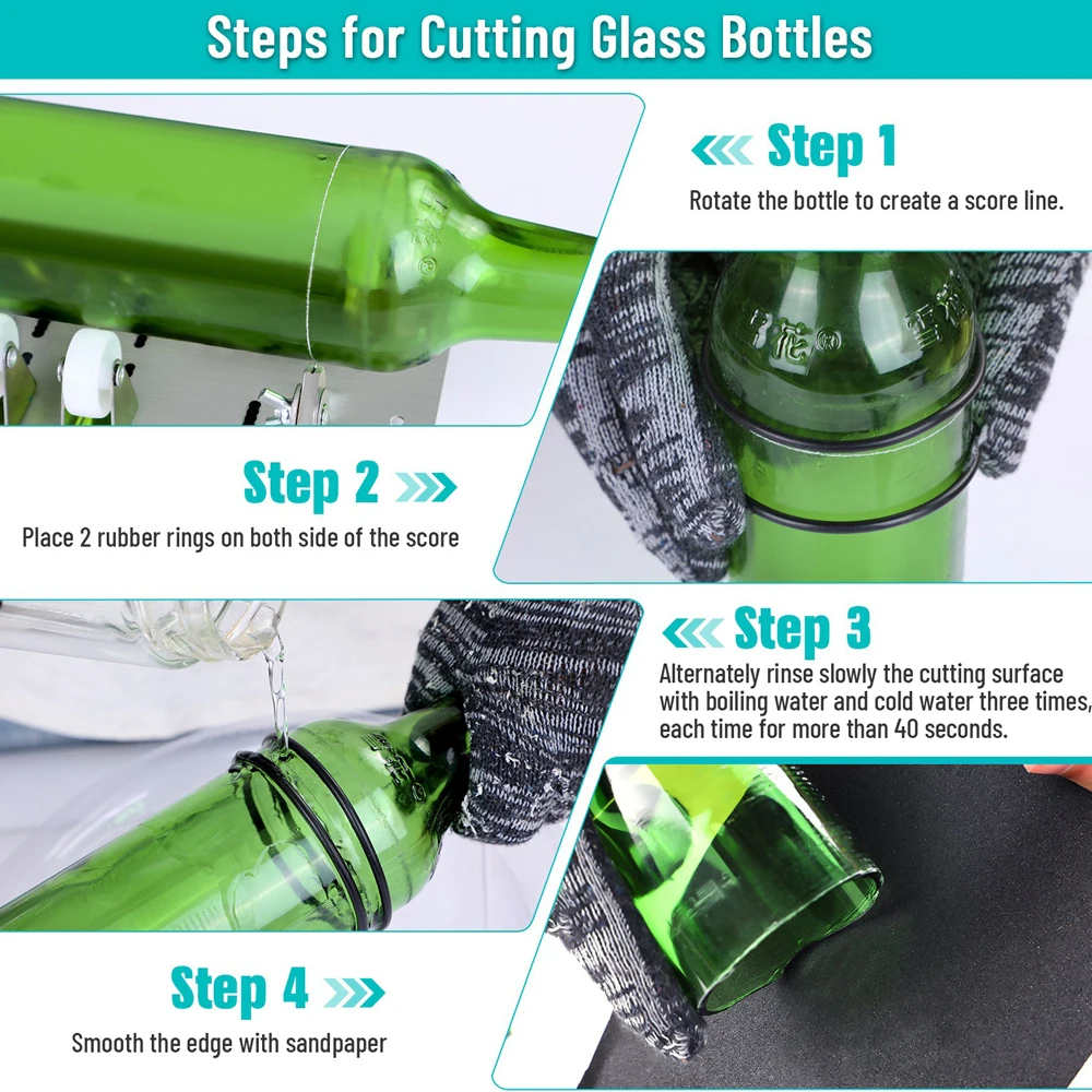 Cortador de botellas de vidrio DIY para máquina cortadora de botellas de vidrio de Metal para manualidades botellas de vino decoración del hogar corte de esculturas de vidrio