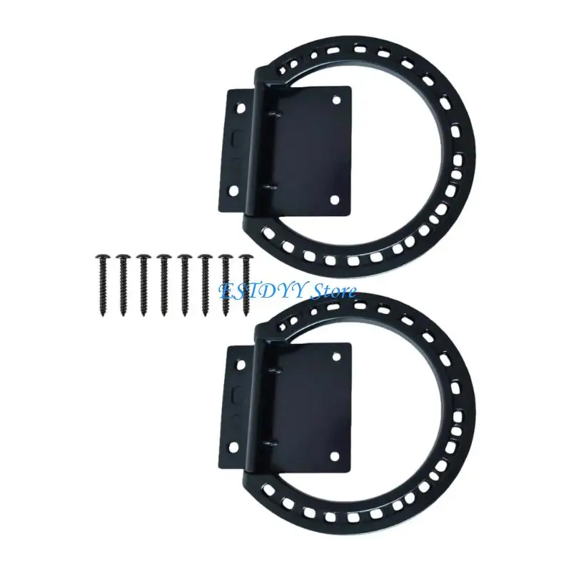 G6DE قطعتان من حلقات ربط الحصان مع براغي توسيع ومرفقات معدات الحصان متينة #2