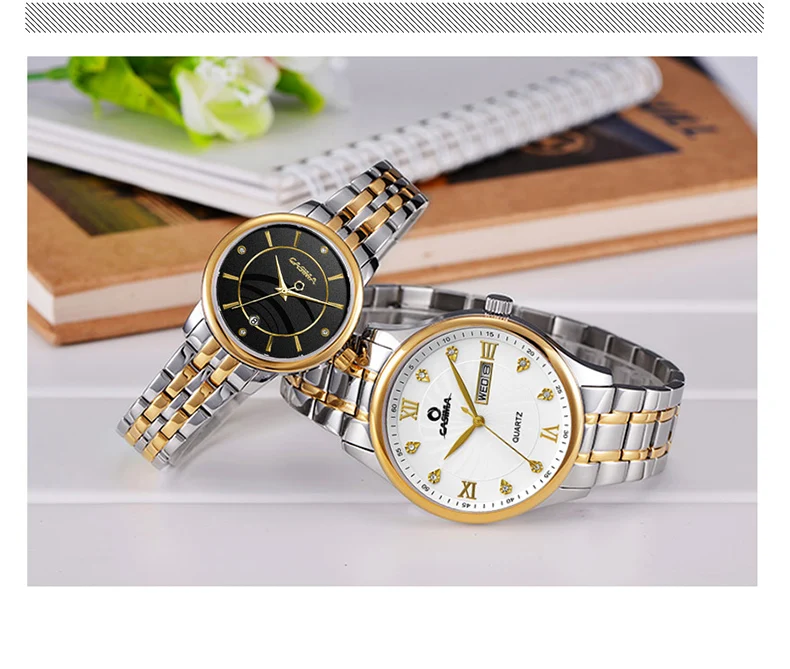 CASIMA 커플 스포츠 시계 - 50M 방수 실리콘 스트랩 |   빛나는 석영 |   남녀공용 아웃도어 손목시계 CR-5119-989