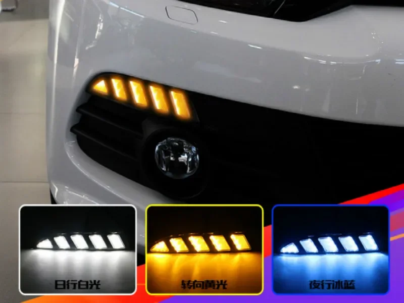 For Volkswagen Scirocco 2011 2012 2013 2014 2015 Yellow Turn Signal Relay Waterproof 12V Car LED DRL Daytime Running Light