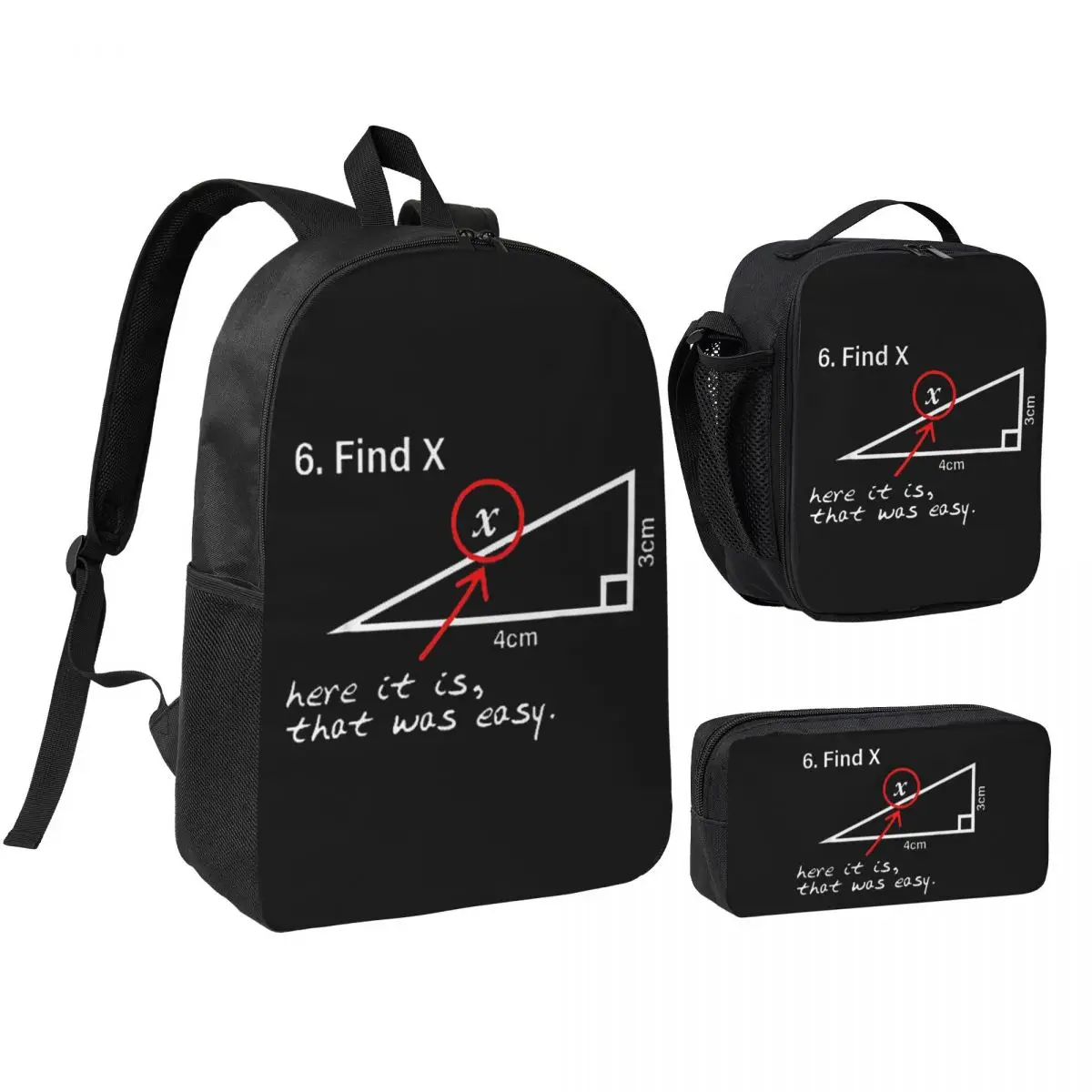 Slushy Noobz Martin Hamzah Find Backpack Boys Girls BookBag School Bag Shoulder Bags 3ps Insulated Lunch Bag Pencil Case