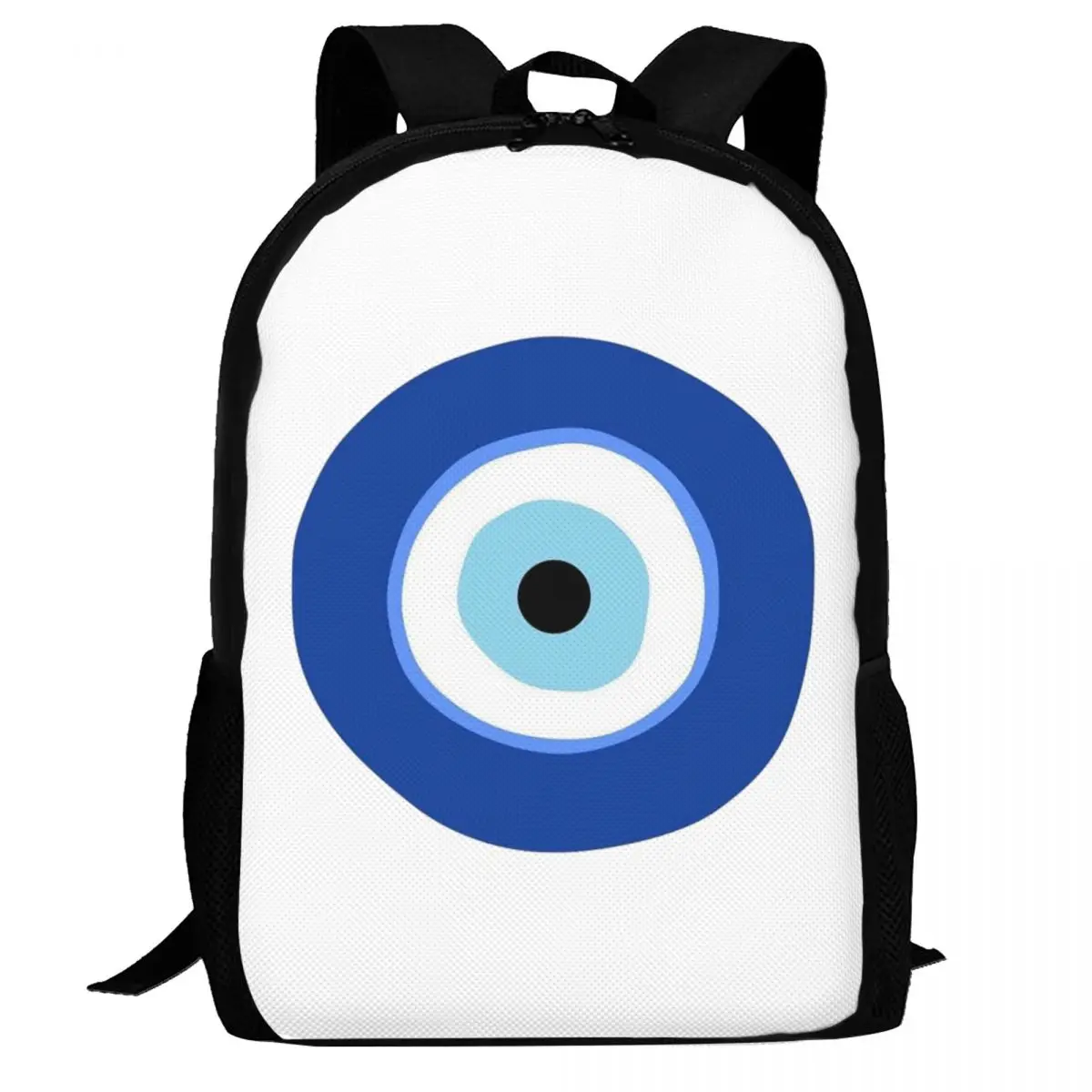 Greek Turkish Evil Eye Backpack Daypack Large Capacity Children BookBag School Bag Shoulder Bags for Men Women