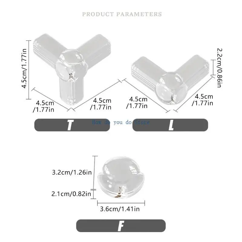 19qf 4pcs Protégeurs bords d transparents polyvalents pour coussins des meubles pépinière avec fort