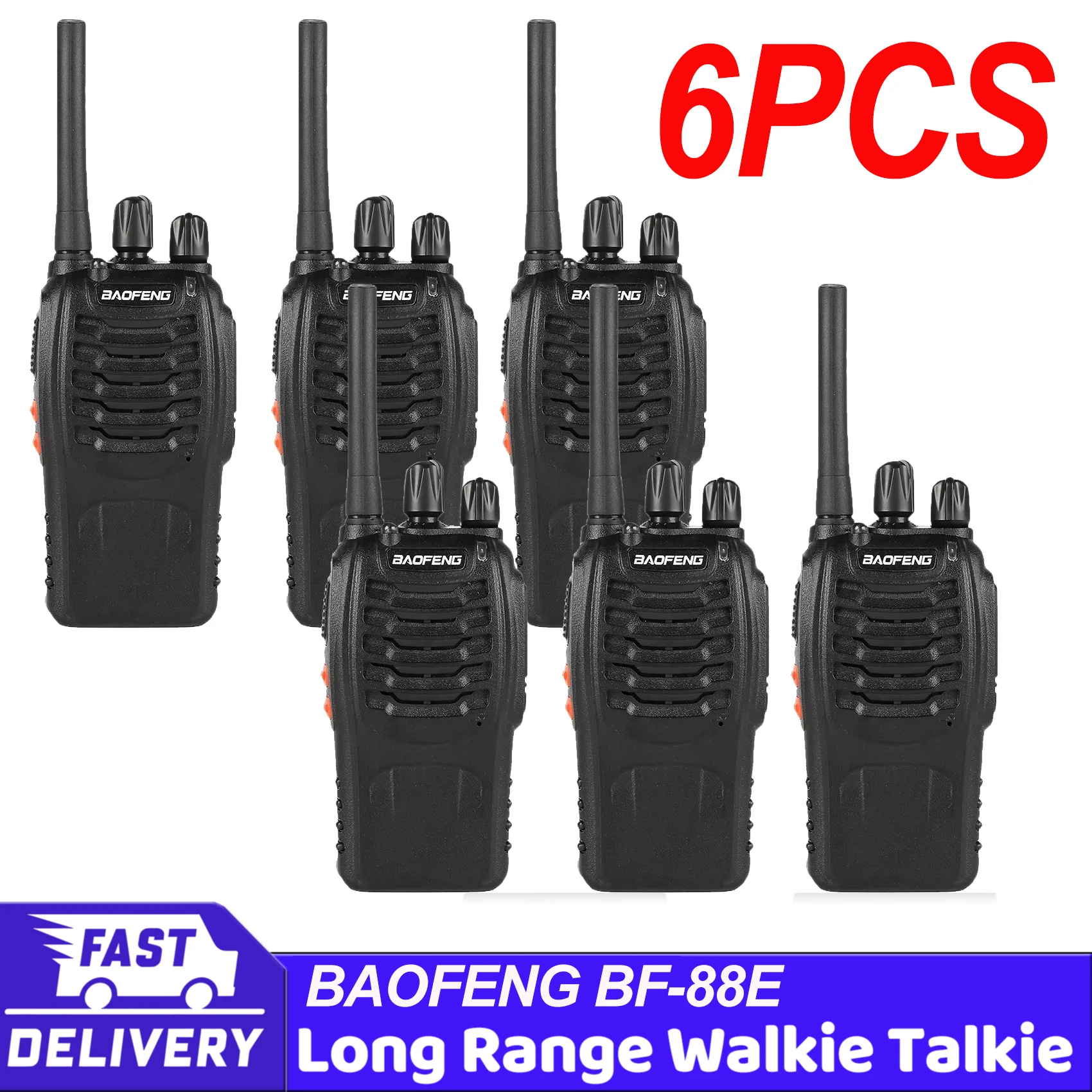 Manufactor Wholesale 6pcs  88E original Baofeng 5W High-Power Walkie-Talkie 10KM long-distance communication ultra-long standby