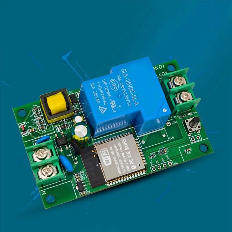 AB08-ESP32 Single Channel Relay Module 30A WIFI Bluetooth Relay Module ESP32 Development Board