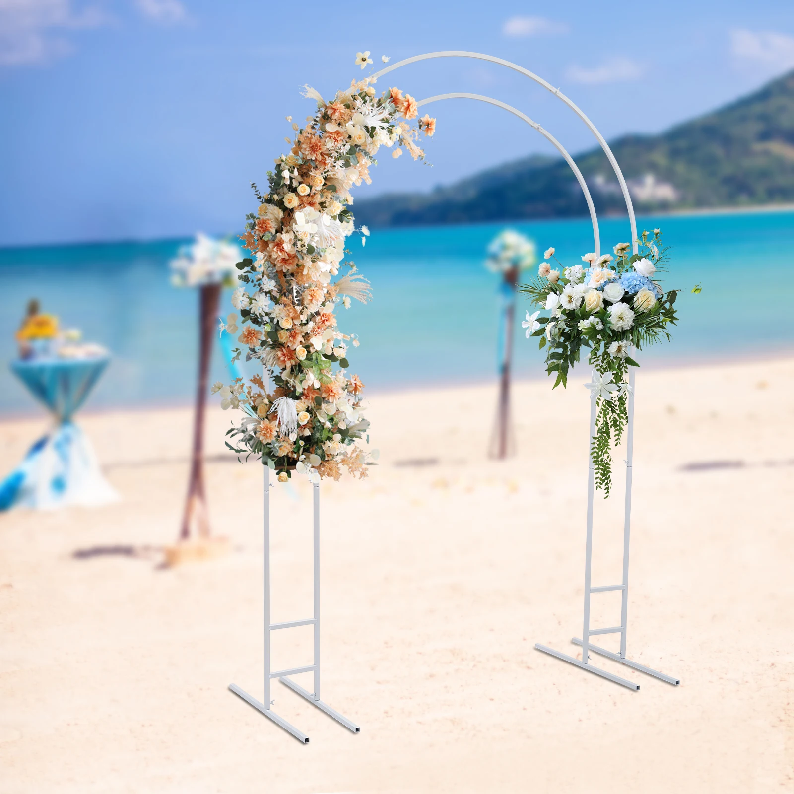 

Metal Wedding Arch Base Balloon Backdrop Arch Stand Wedding Party Decor Birthday Garden Yard Indoor Outdoor Party Decoration