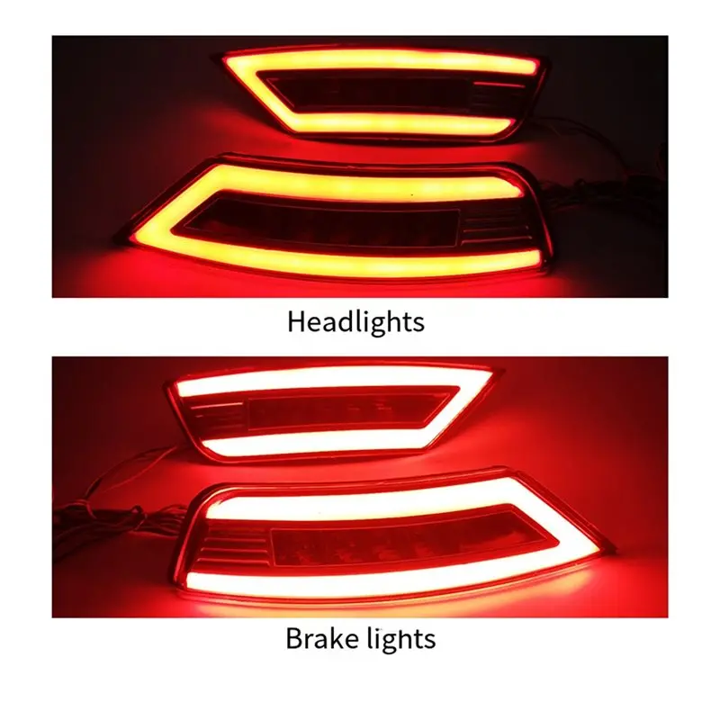 الخلفية إشارة الضباب مصباح LED عاكس ضوء لفورد فوكس 2 MK2 هاتشباك Ecosport الهروب كوغا 2009-2020 2 قطعة المصد الخلفي الإضاءة