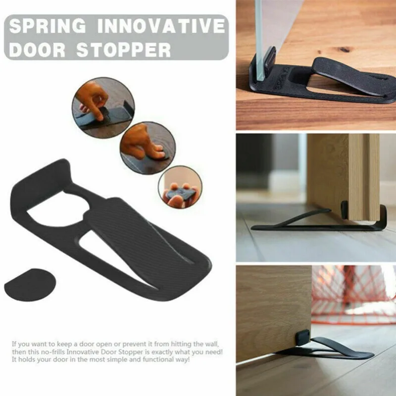 Creative Spring Door Stopper Properly Holds The Door Open Door Wedge Holder Multi-function Door Stopper Safety Protector