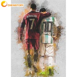 CHENISTORY Painting By Numbers On Canvas Pictures By Numbers kit For Adults Football Player HandPainted Wall Paint Home Decor