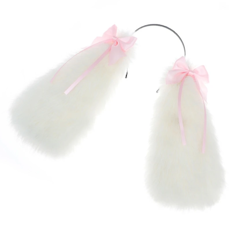 COSPLAY Girls Animal Ear Headband Furry Rabbits Headwear Carnivals Party Handmade