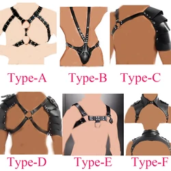 Men Leather Harness Leather Fetish Gay Adjustable Sexual Body Bondage Gay Clothing for Adult Sex Nightclub Wear Restraint Belts