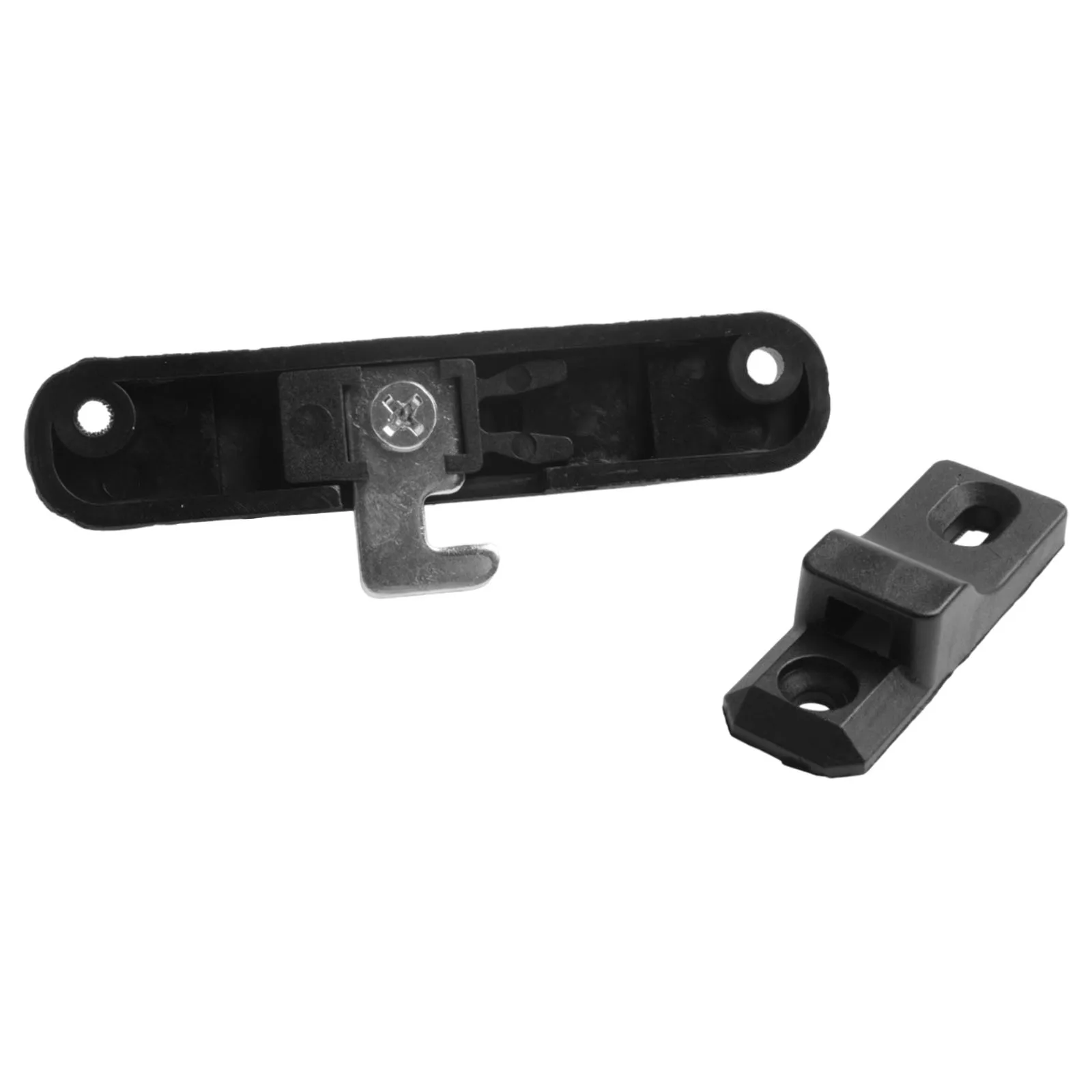 

Convenient Black Sash Horizontal Sliding Lock Hook Latch Screw Sturdy Construction Suitable for Vertical or Horizontal Sliding