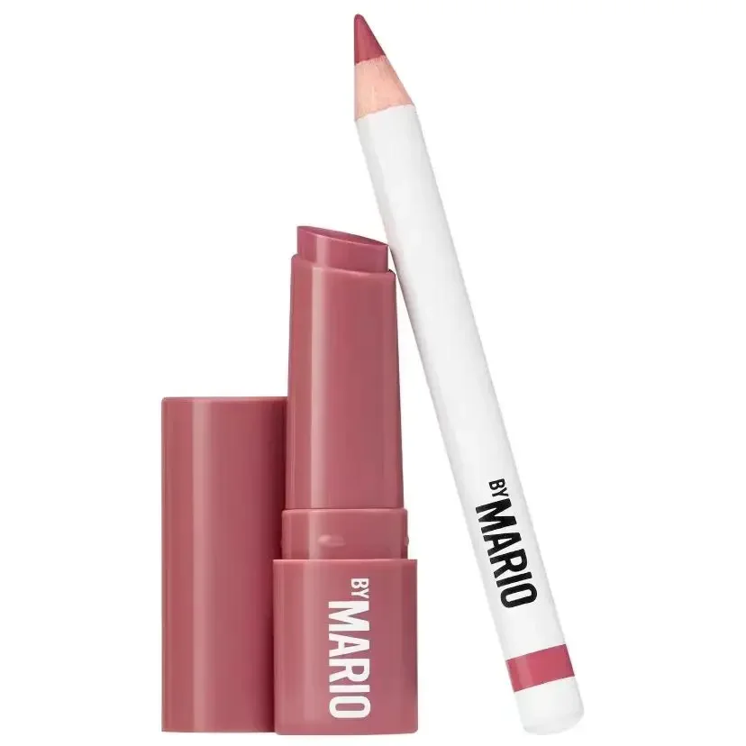 Conjunto de maquiagem labial levantada, 0,9g, lápis labial ultra esculpido rico em malva e 1g de soro labial brilhante de jacarandá, bálsamo de aparência mais completa