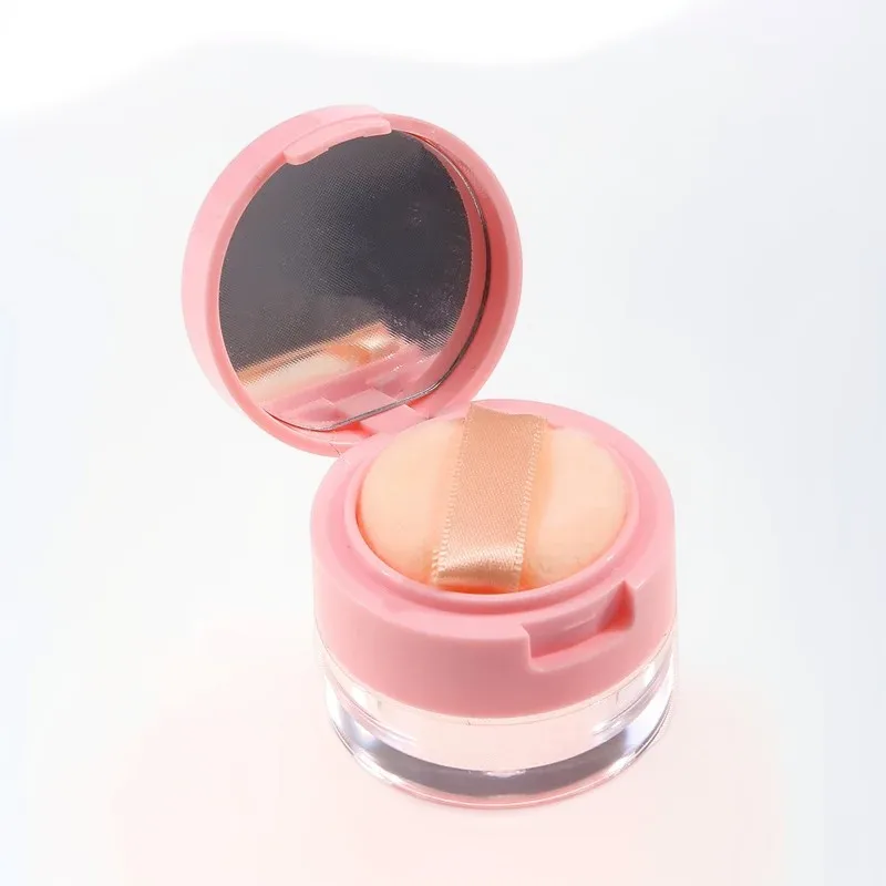 1Pc 3g/5g Portable Powder Box Empty Mini Loose Powder Container With Sieve Mirror Cosmetic Sifter Jar Travel Makeup Container