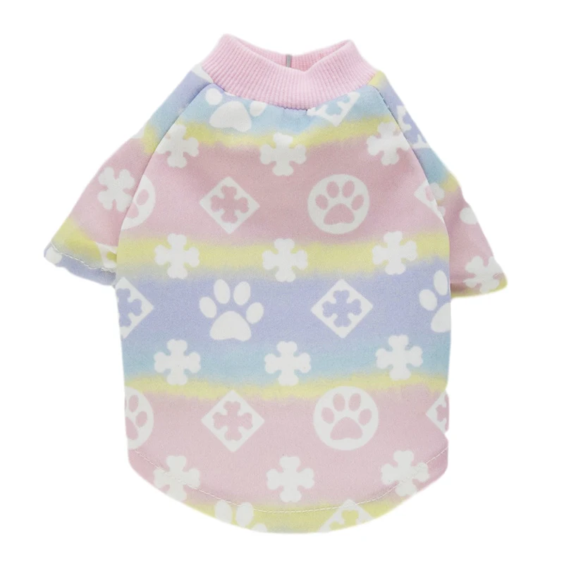 Sommer Hundekleidung Designer Dradient Welpen und mittelgroße Hunde Chihuahua Yorkshire Terrier Hecht Hund Baumwolle T-Shirt Kleidung für Haustiere – Detail 4