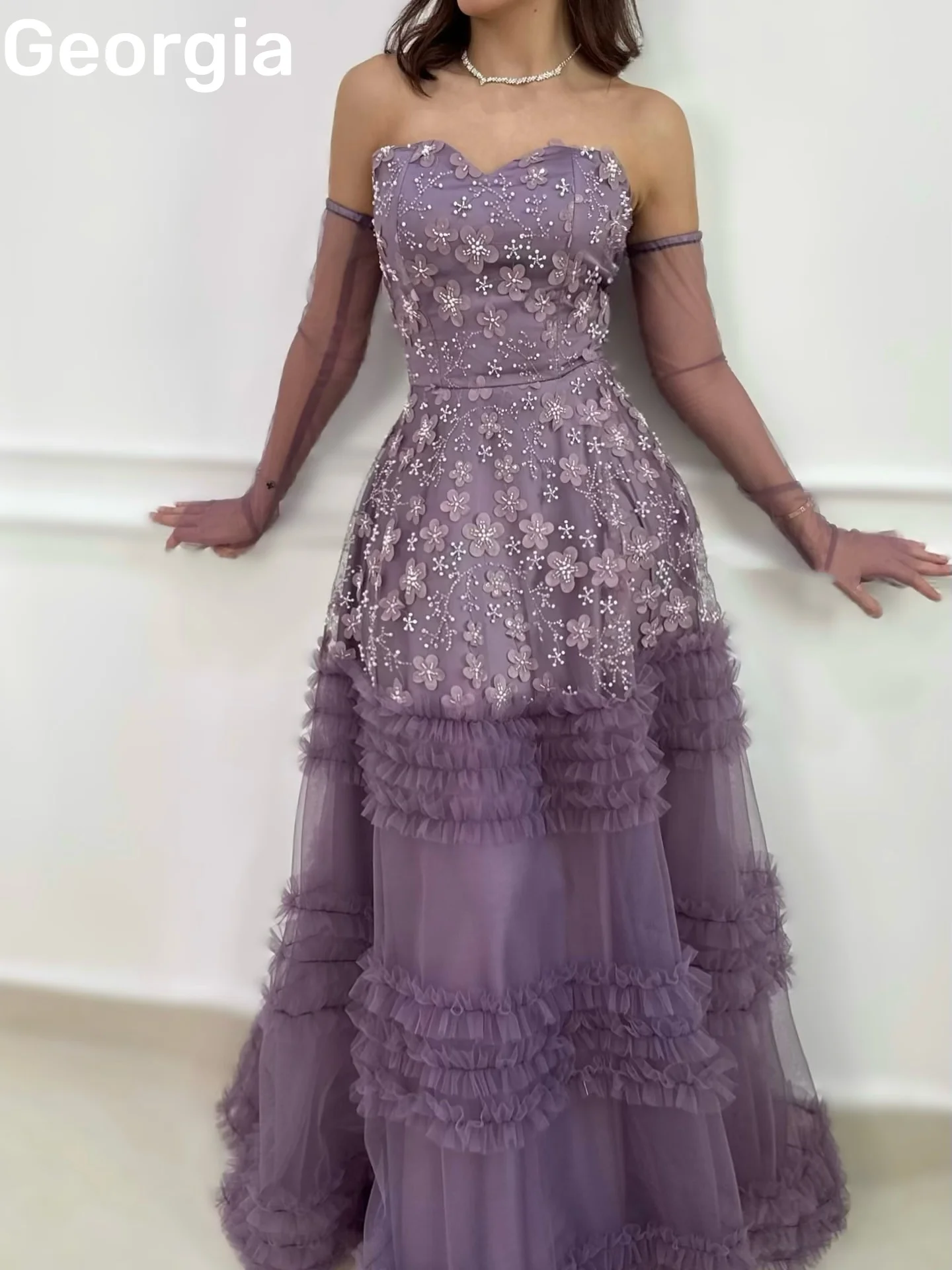 Robes de soirée trapèze personnalisées en dentelle, longueur au sol, fermeture éclair, sans manches, fermeture éclair, pour Cocktail