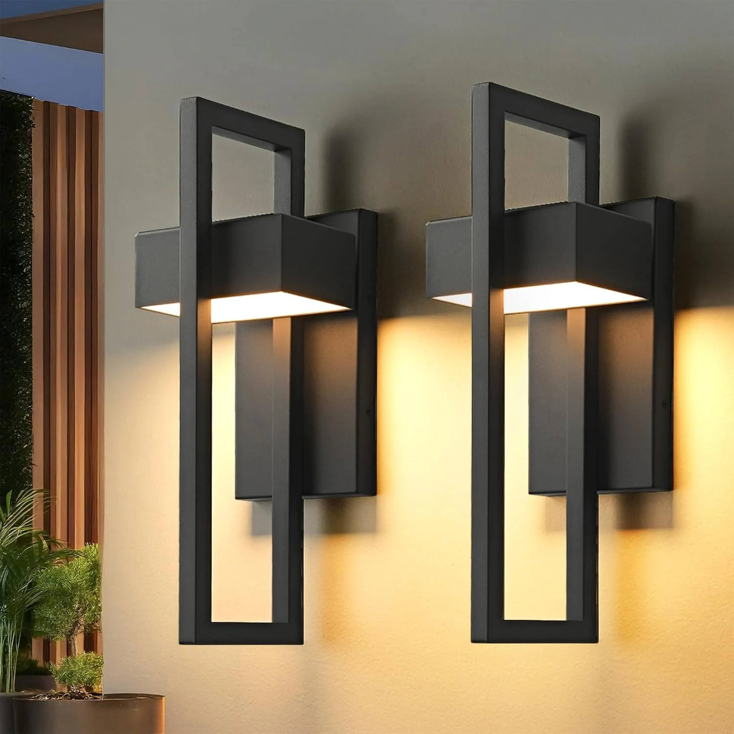 Outdoor Lighting For Front Of House - โคมไฟติดผนัง LED สำหรับภายนอกอาคาร สไตล์เรโทร วินเทจ สีดำ