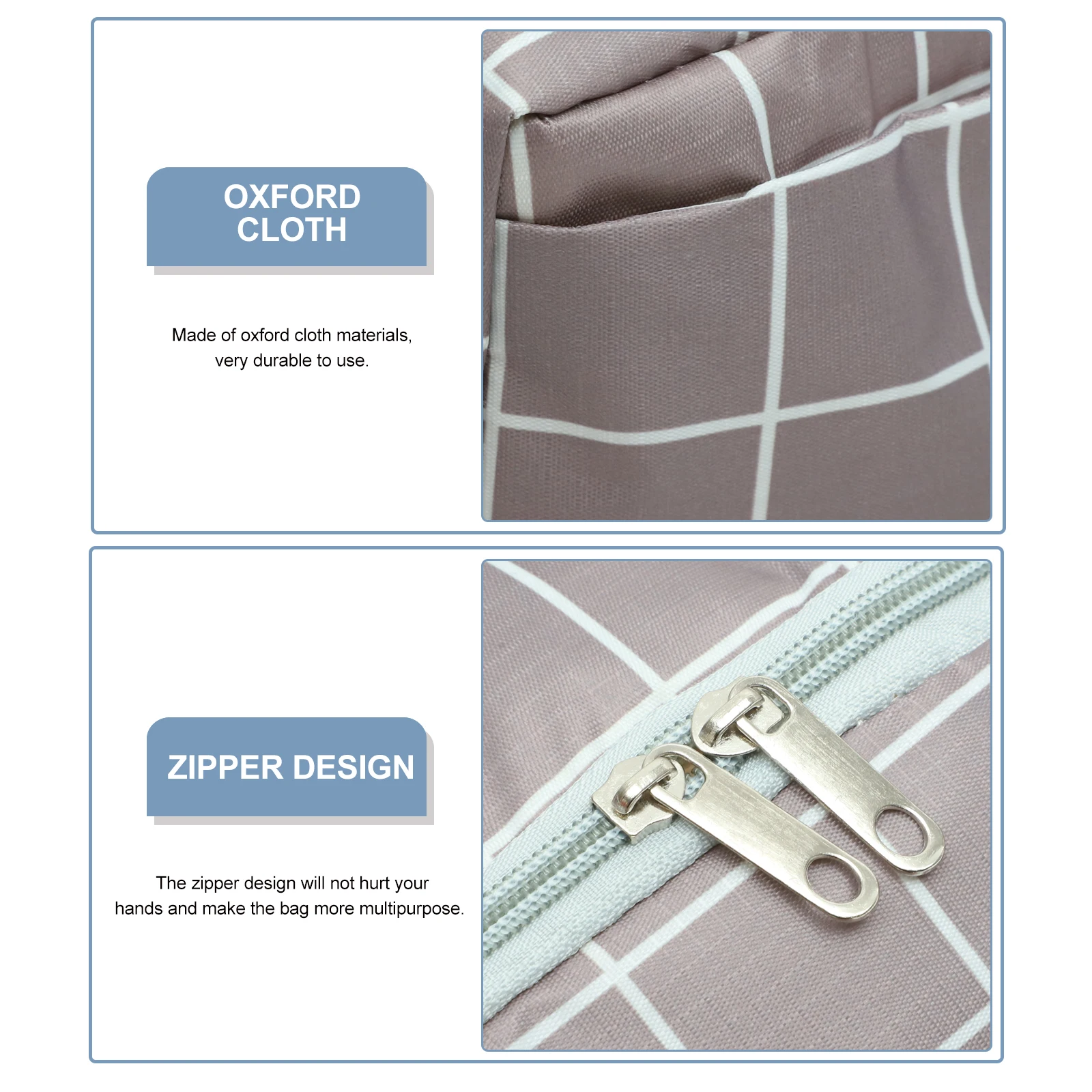 

1 pc Oxford Cloth Quilt Storage Bag Zipper Quilt Organizer Double Seam Foldable Reusable Multipurpose Household Storage