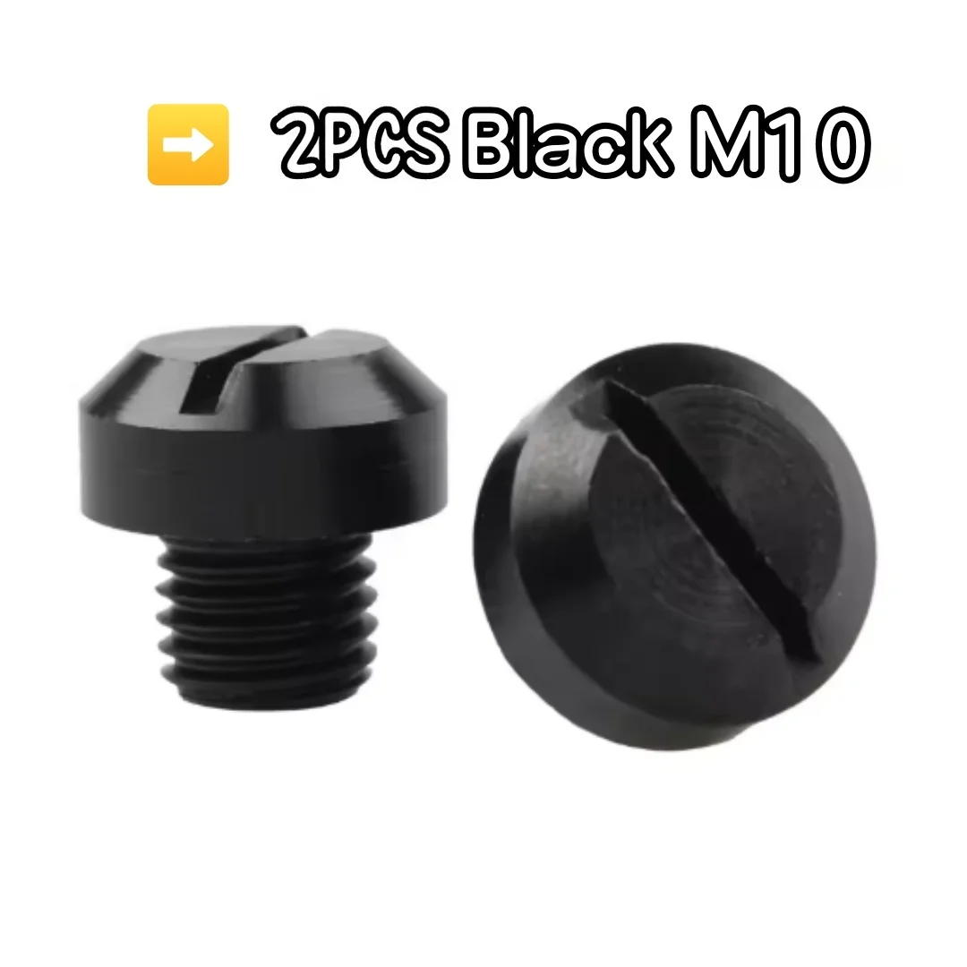 2PCS Red\Black M10 CNC Aluminum Motorcycle Mirror Hole Plugs Anti-Rust Rearview Mirror Screw Blanking Caps Accessories