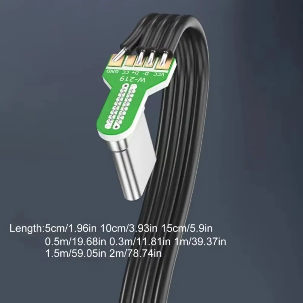 Double Headed Fast Charging Cord Anti Oxidation Lightweight Fast Charging Data Cord Flexible Flat Data Transfer