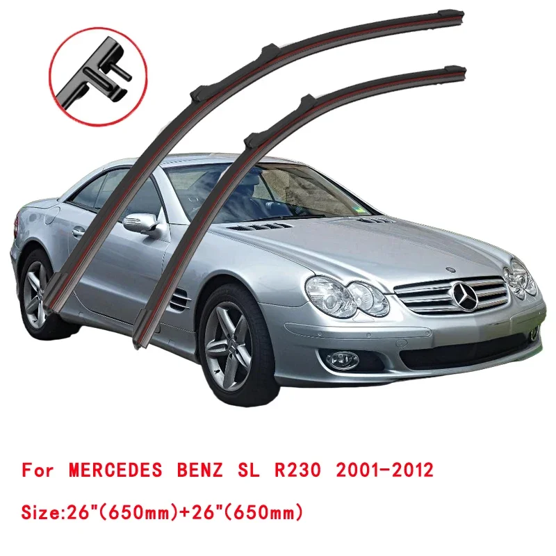 

For MERCEDES BENZ SL R230 2001 2003 2005 2009 2011 2012 Windscreen Windshield Brushes Accessories Washer Car Front Wiper Blade