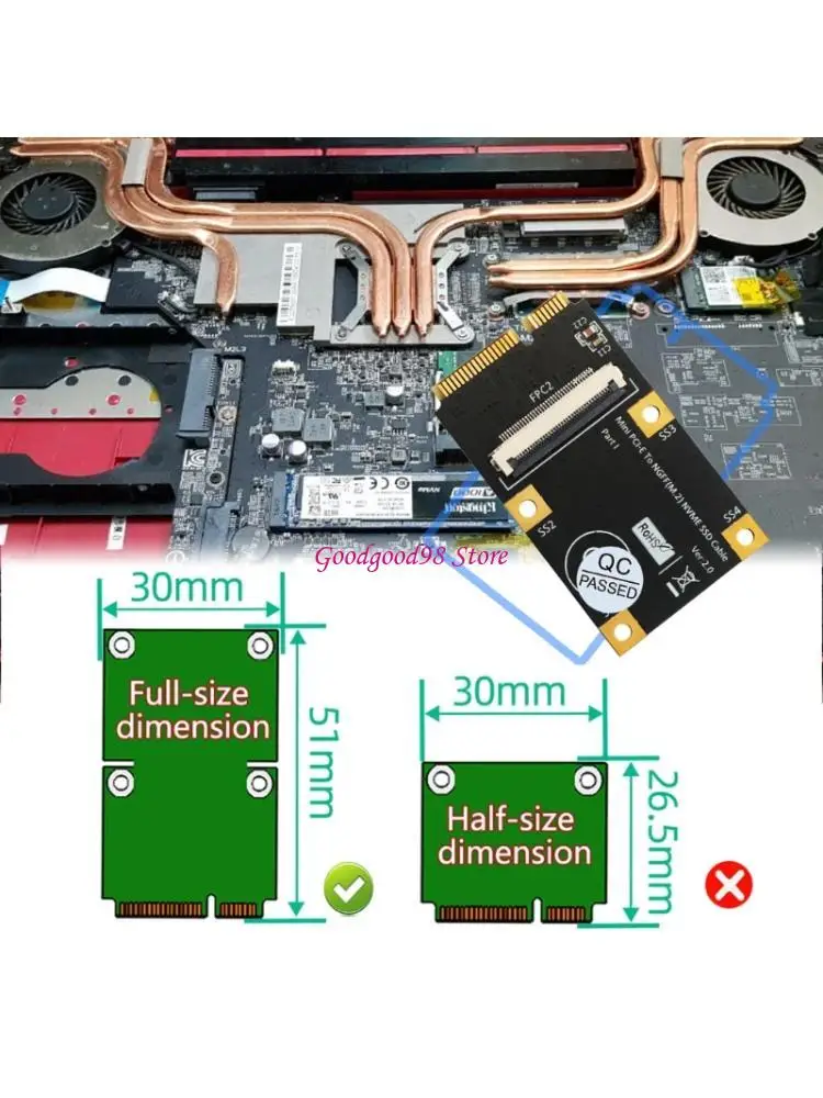 

Mini PCIe to M.2 NVME Converter Adapter Card Supporting Fast Speed Data Transfer W8EC
