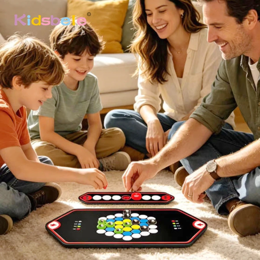

Magnetic Curve Ball Tabletop Game 2 Players Strategy Board Game with Magnetic Base Brain Teaser Eductional Toy for Kids Adults