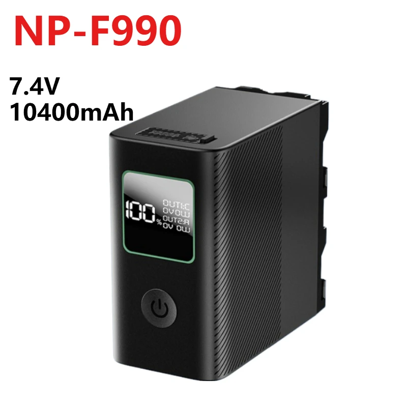 Сменный аккумулятор для камеры NP-F980 NP-F970 NP-F990 7,4 В 7800 мАч ~ 10400 мАч Порт USB-C для Sony MVC-FD91 MC1500C PLM-100 CCD-TRV35