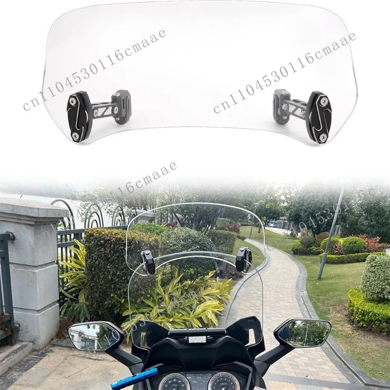 Motorcycle Modification Accessories Heightened Windshield Universal Heightened Front Windshield Adjustable Baffle Bracket