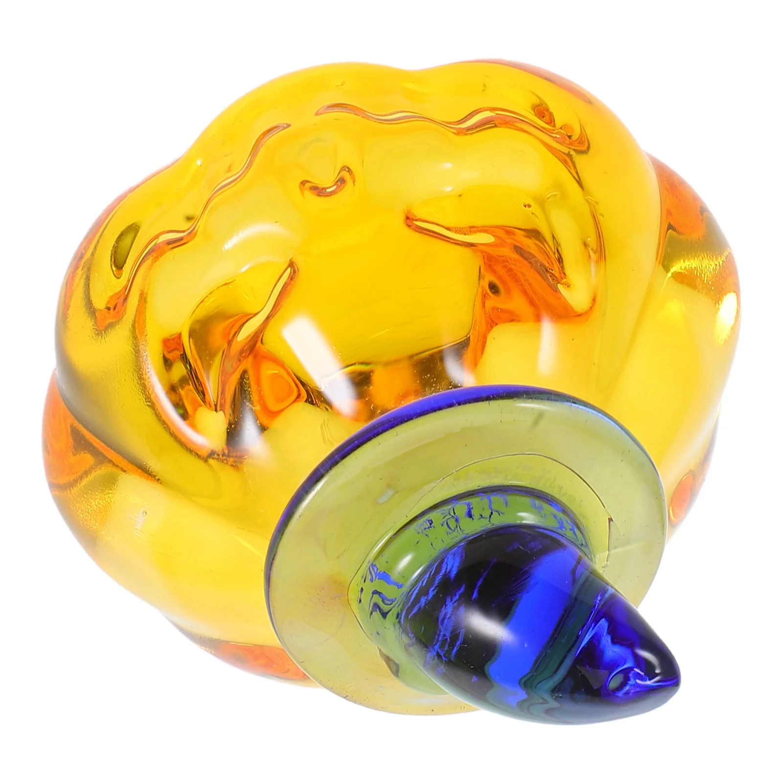 

Premium Crystal Pumpkin Sculpture with Festive Hat Decorative Accent for Holiday Tabletop Mantel Shelf Arrangement