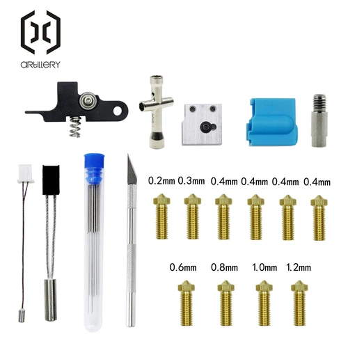 Imagen 1 del producto Kit de boquillas de silicona para extrusora de pistola de impresora 3D, adecuado para Sidewinder X1 Genius angSidewinder X2 Geniuspro