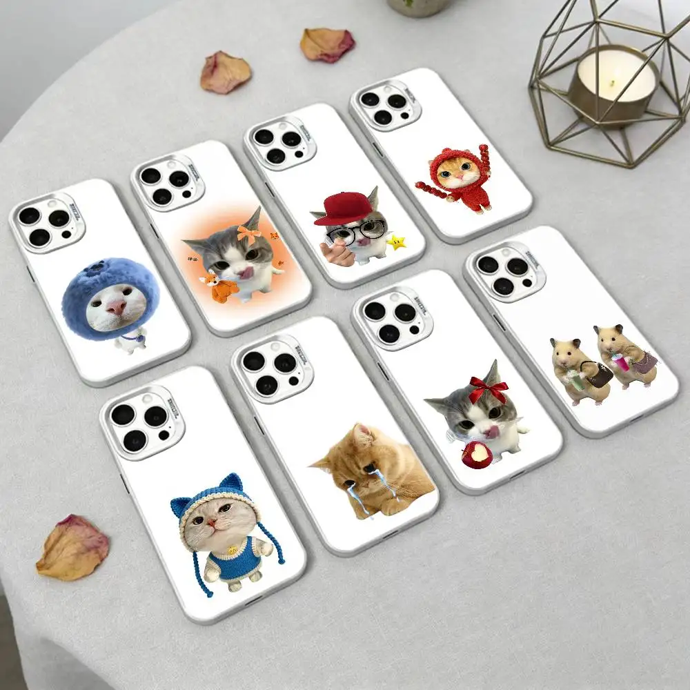 

Silly Goofy Cat Mouse Phone Case For iPhone 17,16,15,14,13,12,Pro MAX Black Matte Shockproof Cover