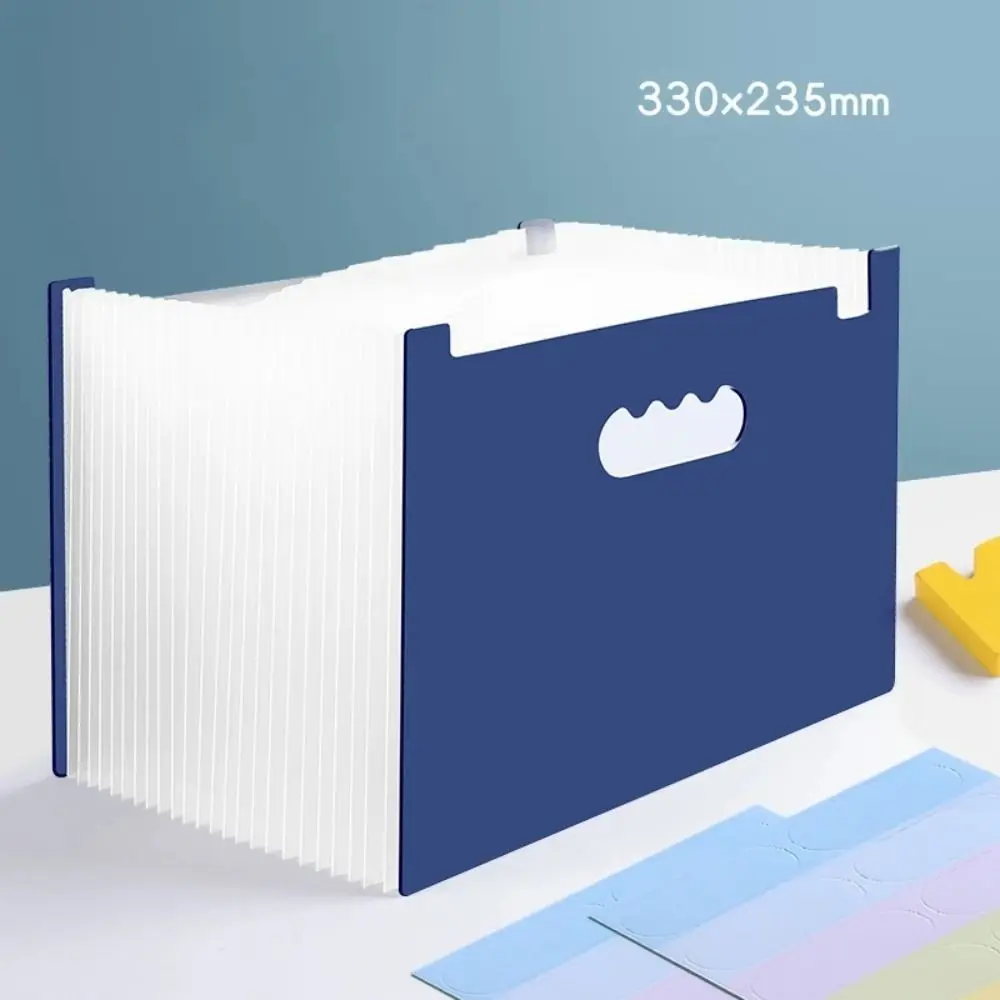 

Multi-layer 25 Pockets File Folder Portable Large Capacity A4 Expanding Organ Bag Waterproof File Storage Paper Organizer