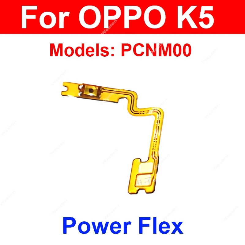 Power Volume Flex Cable For OPPO K1 K3 K5 K7 K7X K9 K9S Pro 5G On OFF Power Voulme Side Buttons Keys Switch Flex Cable Spare