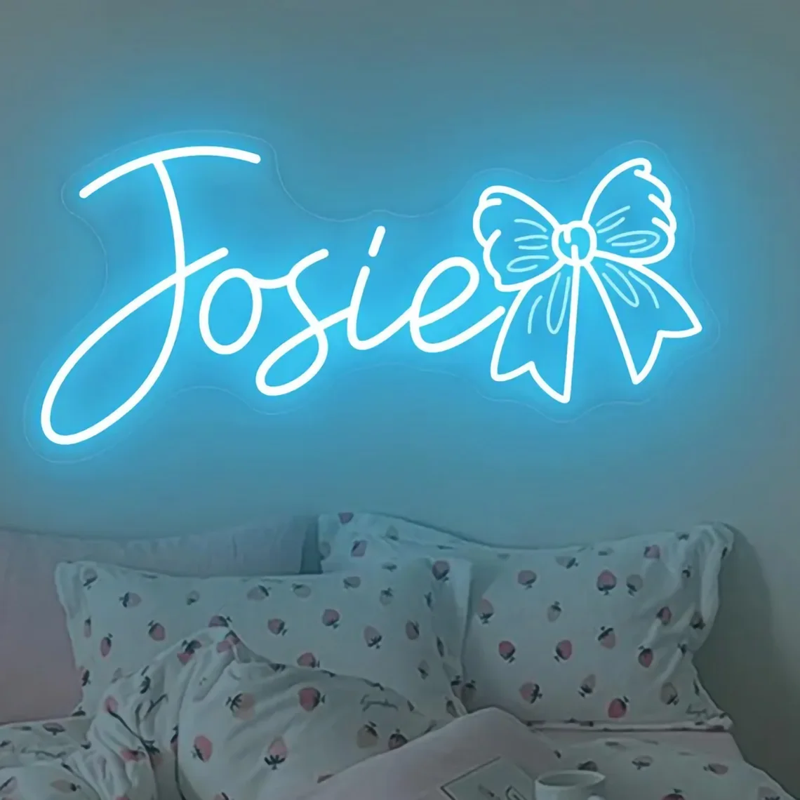 Custom Bow Name Neon Sign for Kids, Pink Bow Name Neon, Girl's Room Sign, Nursery Dorm Decor Home Wall Decor,Gift For Kids view 4